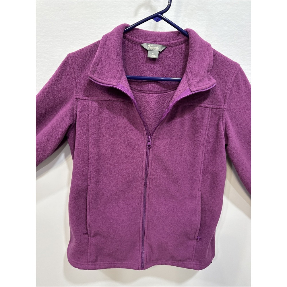 Natural Reflections Women's Size M Purple Long Sleeve Full Zip Fleece Jacket